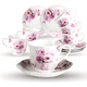 thumbnail image 1 of Juego de 6 tazas de porcelana 200 ML con plato floral gua..., 1 of 3