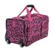 thumbnail image 3 of Bolsa de viaje con ruedas Rockland Magenta Leopard, 3 of 7