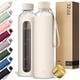 thumbnail image 1 of Botella de agua KIVY Glass de 950 ml con funda de silicona, color blanco crema, 1 of 8