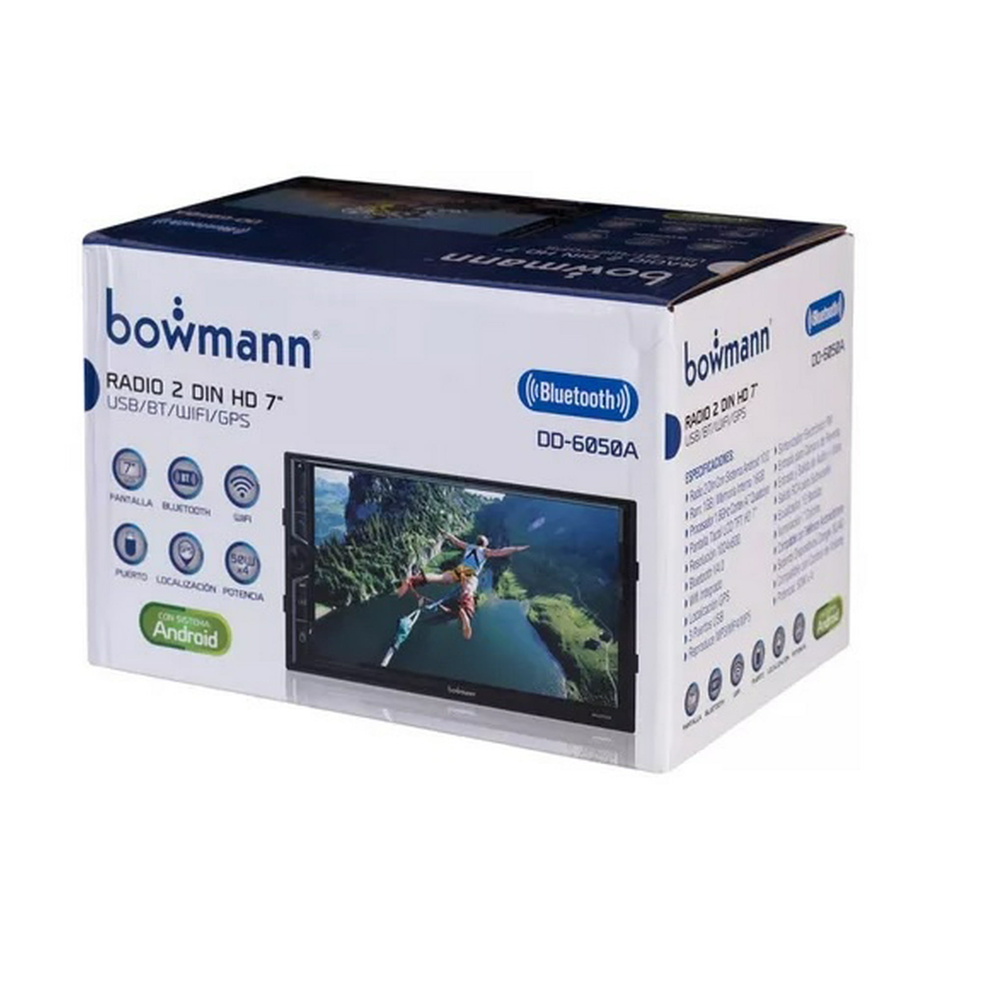 Bowmann - Radio De Auto Android Táctil 2 Din Wifi Gps