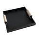 thumbnail image 1 of Bandeadora de joyas Bandeja de joyería Mesa de café Mesa de café Centropítore Basquillo Bandeja de almacenamiento para decoración de tocador de baño Cuadrado negro, 1 of 5