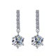thumbnail image 1 of 2cttw Moissanite Earrings para Mujer Color D Claridad VVS1 Aretes Colgantes de Diamante Aretes de Boda de Plata Esterlina para Novias Dama de Honor con Certificado, 1 of 9