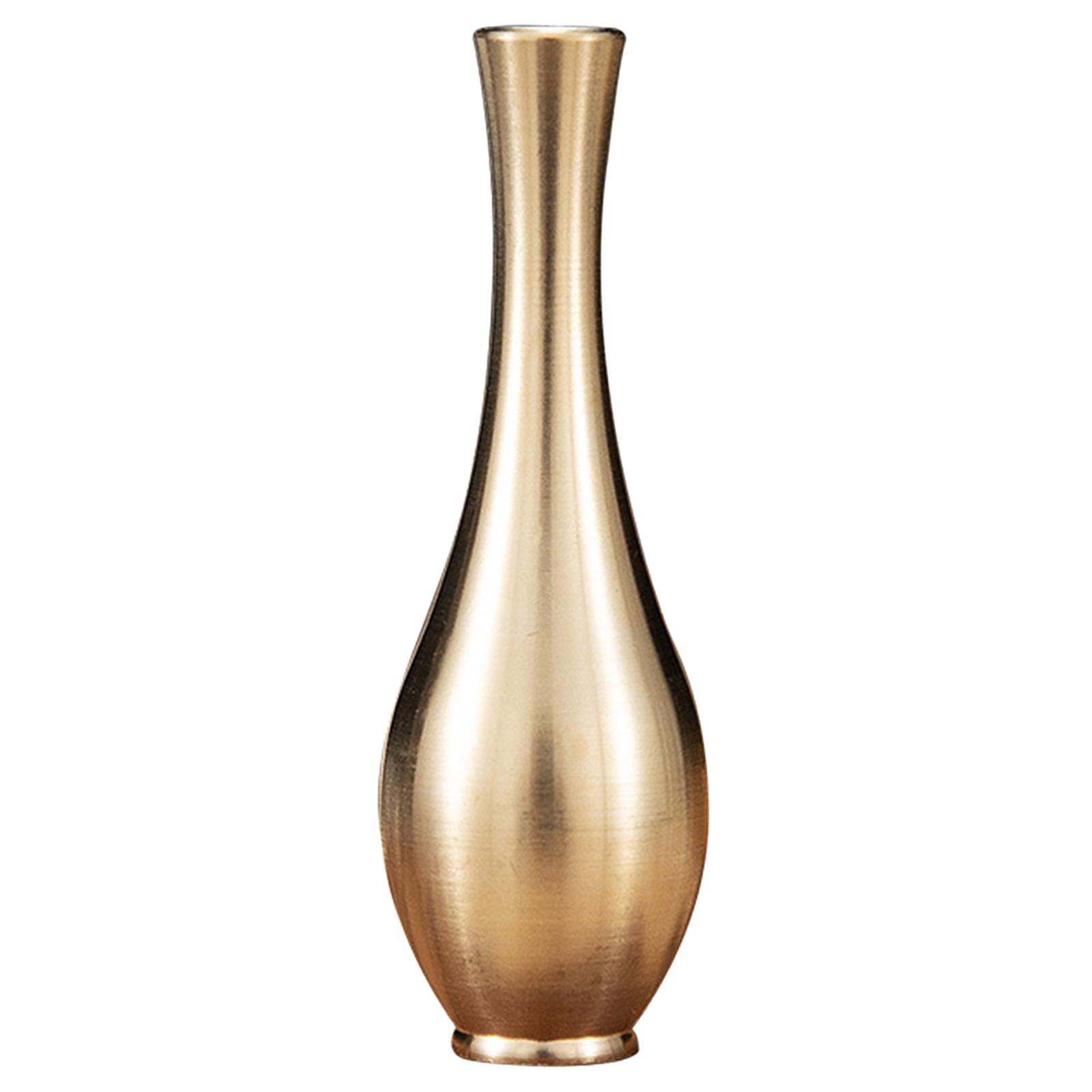 Bothyi - Florero De Cobre Creativo Florero De Flores Secas Artesanía Para Mesa Jardín Hogar A