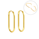 thumbnail image 1 of Argollas Aura Ovaladas Doradas Titanio ASTM F136 PVD Oro 18K 20G, 1 of 3
