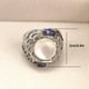 thumbnail image 2 of Unique Floral Ring Moonstone Treasure Blue Sapphire Faux Diamond Jewelry Luxury Exaggerated Engagement Cocktail Party Wedding Band Rings, 2 of 2