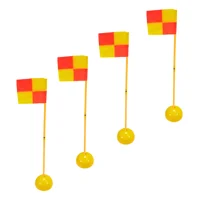 Linea Sport - Pack 4 Banderines Corner Enroscable Con Base 1.50 Mtrs