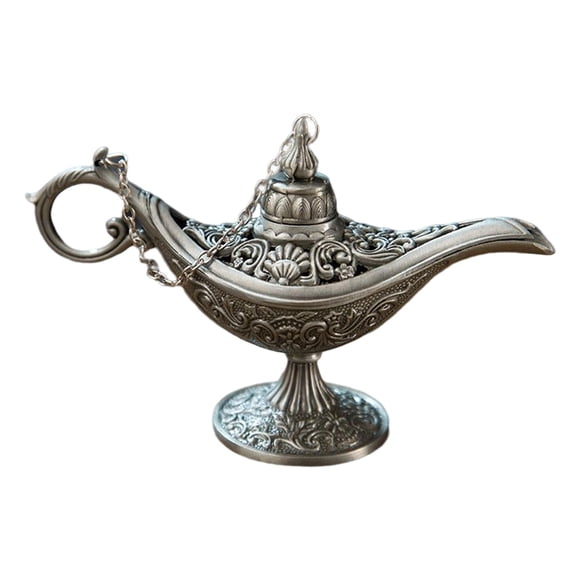 Lámpara De Aladino, Disfraz De Genio, Luz Coleccionable Para Decoración De Adornos De Fiesta, Color Antiguo De Estaño
