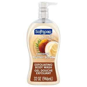 Gel De Baño Softsoap Exfoliante De Mantequilla De Coco 960 Ml Paquete De 1