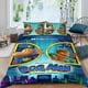 thumbnail image 2 of Perro Hombre Conjunto de sábanas temático, trío de piezas, cómodo y amigable con la piel, diseño único, regalo de decoración para el hogar para familiares, amigos y fans,140cm *210cm, 2 of 6