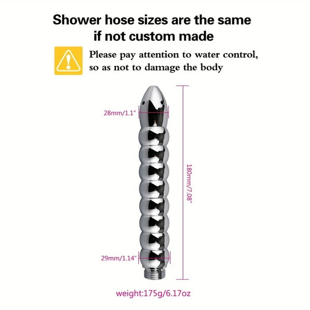 1pc Anal Toys Douche Anal Vaginal Irrigation Metal Aluminium Alloy Enema Nozzle Probe Anal Cleaning Shower Head Sex Toy Adult Sex Toys