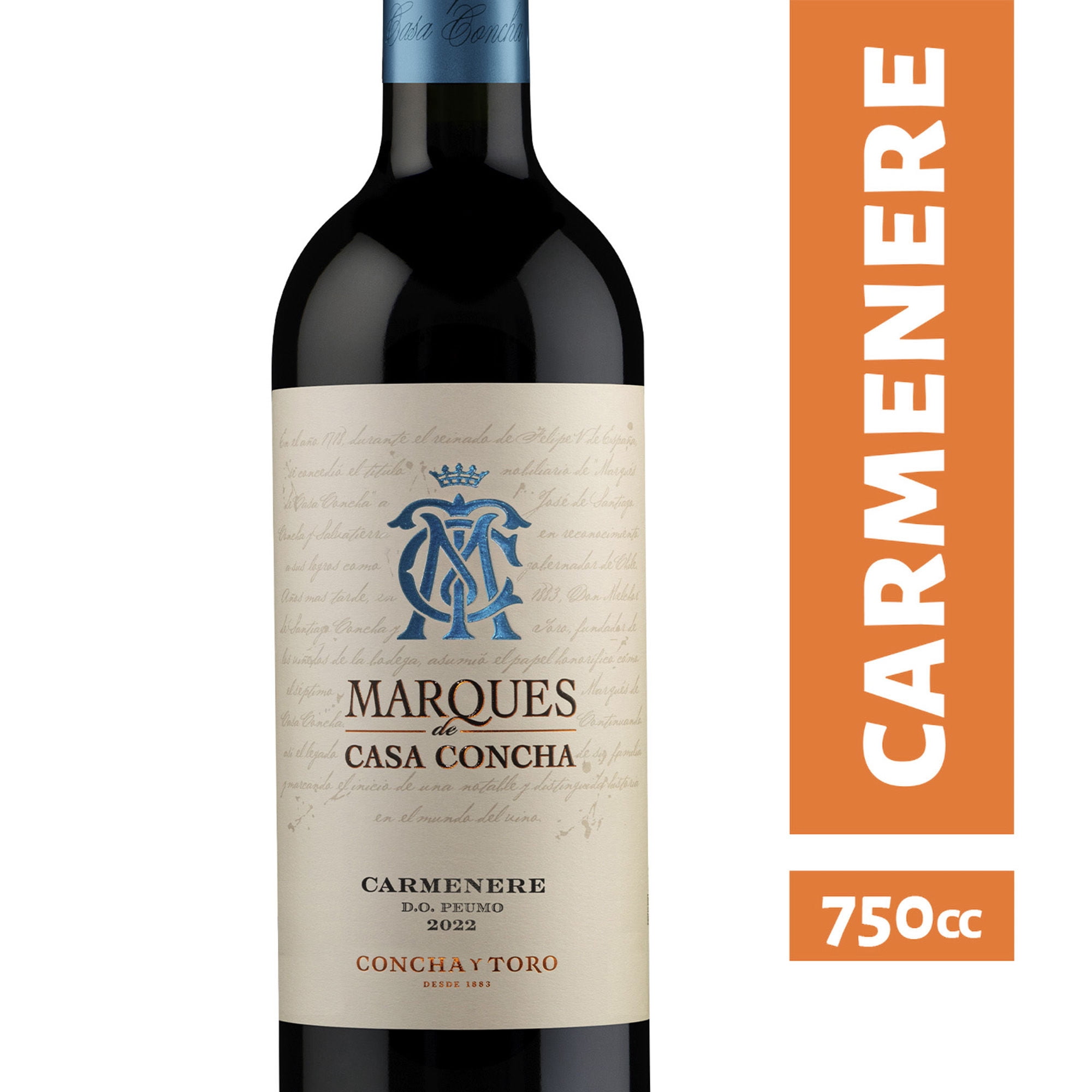 Vino Tinto Carmenere 14° Botella 750 cc Marques de Casa Concha