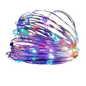 Genérico - Guirnalda Solar Alambre Hada Rgb Led Decoración 25 Metros