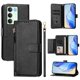 thumbnail image 1 of FOXDOCK Funda Tipo Cartera para Tecno Camon 50 Cuero PU con Cremallera y Correa de Muñeca, Ranuras para Tarjetas, Soporte Plegable, Cierre Magnético, 1 of 5