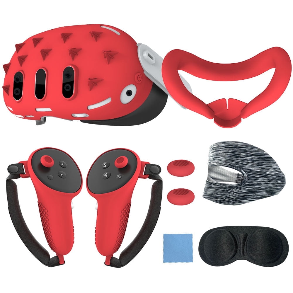 Set De Accesorios Aaronmei Silicona 9 En 1 Meta Quest 3 Rojo