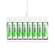 thumbnail image 1 of Baterías recargables EBL 2800 mAh AA, paquete de 8 unidades y cargador de 8 compartimentos, 1 of 9