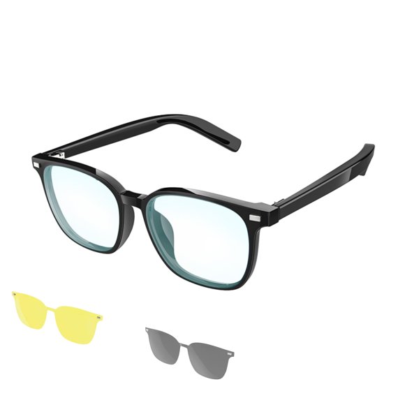 Gafas Inteligentes HUOSUC con Audio Bluetooth y Montura Negra
