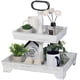 thumbnail image 1 of Bandeja Eufrozy de 2 niveles Madera Blanca 36x26 cm Estilo Granja, 1 of 7