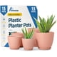 thumbnail image 1 of Macetas Lifemaster de 15 piezas color rosa con platos de drenaje, 1 of 6