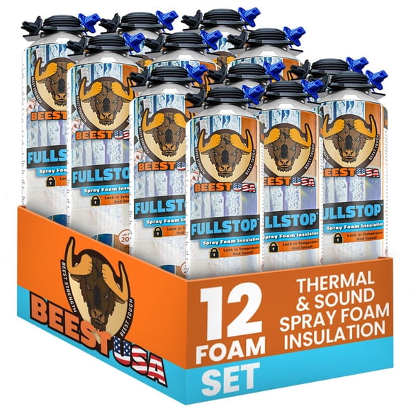 Aislamiento de espuma en aerosol BEEST FullStop para pared y ático, 750 ml
