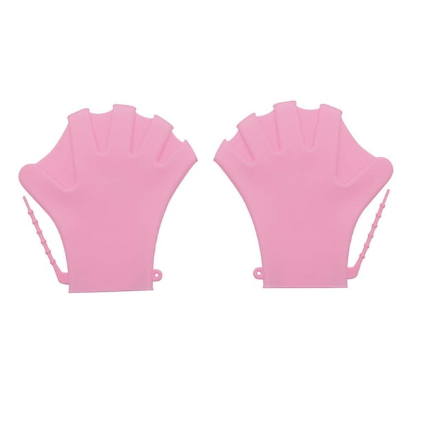 Guantes de natación palmeados, guantes acuáticos, aeróbic acuático, fitness acuático, guantes de natación, ajustables para natación, bodyboard, buceo, Rosa