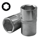 thumbnail image 2 of Juego De Dados Hexagonales 1/2`` 10-32mm (4223), Force, 2 of 3