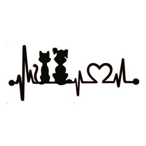 Rienda Libre Graphics - Decomural Love Pets Cardiogram Ws-80064