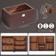 thumbnail image 3 of Caja de joyería GLJ con 6 compartimentos para relojes, 2 niveles, terciopelo, 3 of 8