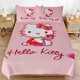 thumbnail image 3 of Cartoon Hello Kitty Rose Girl Room Decor Size Bedding Set for Kids 3 Piece Bedding with 1 Flat Sheet And 2 Pillowcases Twin, 3 of 5