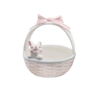 Bothyi - Cesta De Pascua De Conejo De Cerámica Cuencos De Conejito De Porcelana Maceta Decoración Para El Hogar 16Cmx15.5Cmx18.3Cm