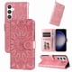 thumbnail image 3 of Funda tipo cartera FOXDOCK para Samsung Galaxy S23 FE , diseño girasol en relieve, cuero PU, cierre magnético, soporte y tarjetero, 3 of 5