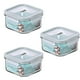 thumbnail image 1 of Pack 3 Contenedores Vidrio Hermetico Cuad 490mL Glasslock, 1 of 2