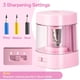 thumbnail image 3 of Sacapuntas eléctrico Deli USB rosa claro, 3 of 6