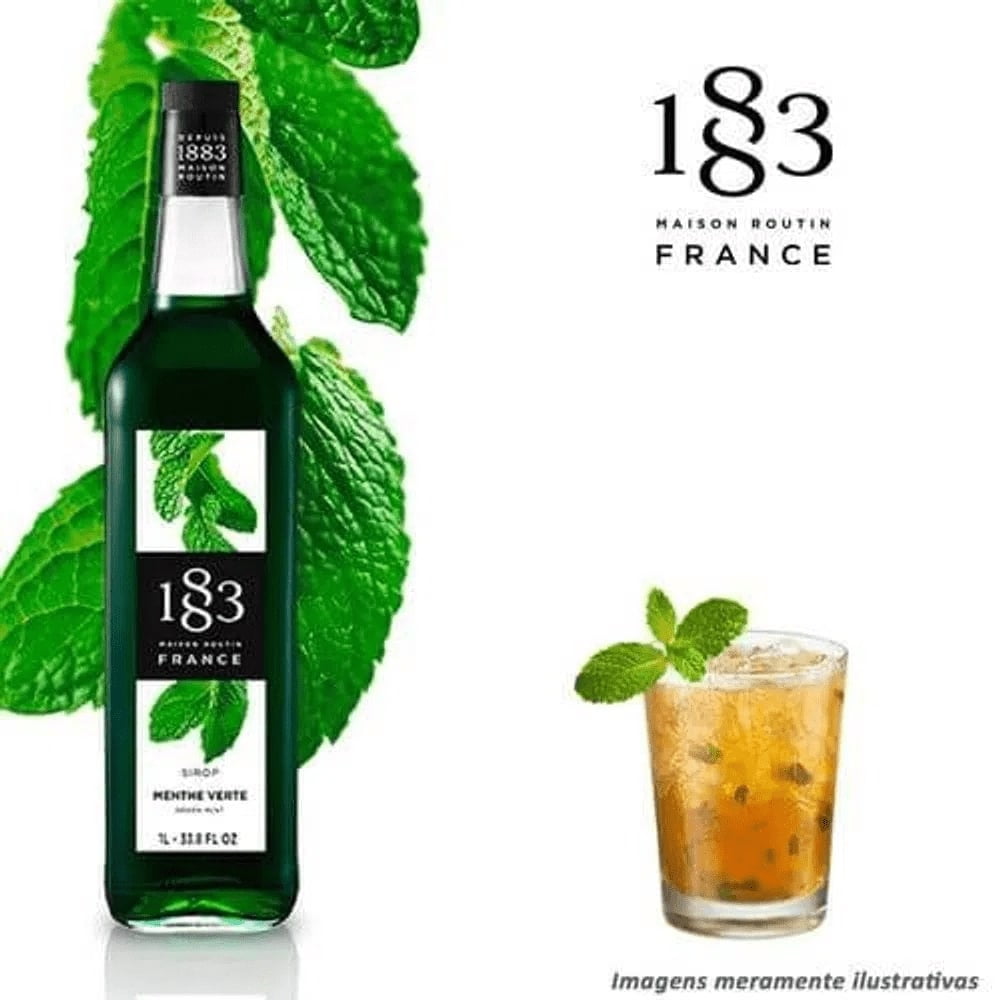1883 - Jarabe Sirup Menta Verde Green Mint Maison Routin Frances Syrup 1l
