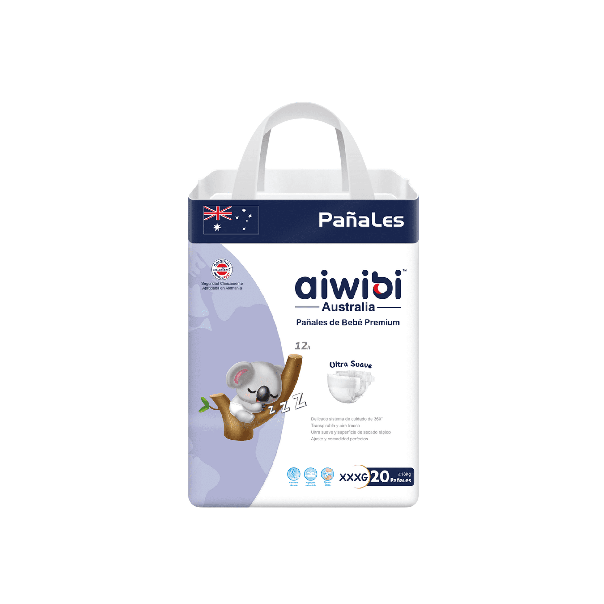 Aiwibi - 1 Paquete De Pañal Para Bebés Premium Xxxg +18 Kilos