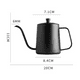 thumbnail image 2 of Tetera de cuello de cisne negra, 350 ml, para café o té, 2 of 3