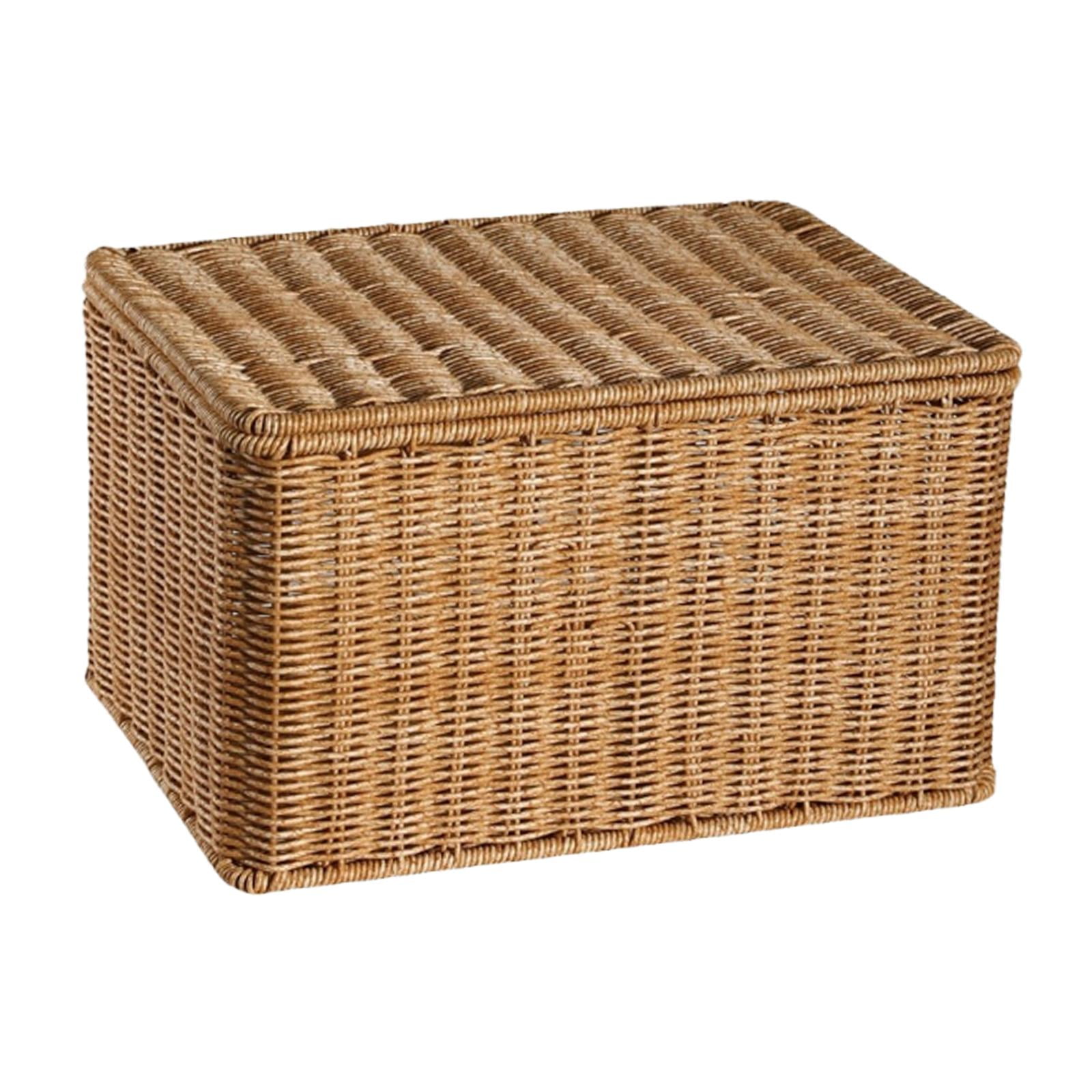 Magideal - Cesta Organizadora De Artículos Diversos, Cesta Tejida Para Juguetes, Contenedor Para Artículos Diversos, Contenedor Decorativo Para Despensa Y Revist L