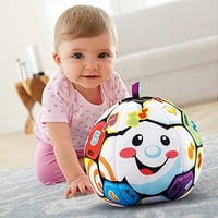 Fisher Price - Balón De Fútbol De Peluche Fisher-Price Ríete Y Aprende Cantando Con Música Y Frases De Aprendizaje