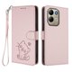 thumbnail image 1 of Xiaomi Redmi 17 4G/5G Funda Billetera con Estampado de Gato, Rosa, 1 of 6