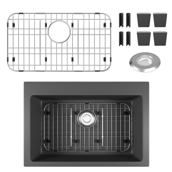 Protector de fregadero LOCVCDA 58 cm x 33 cm con desagüe trasero