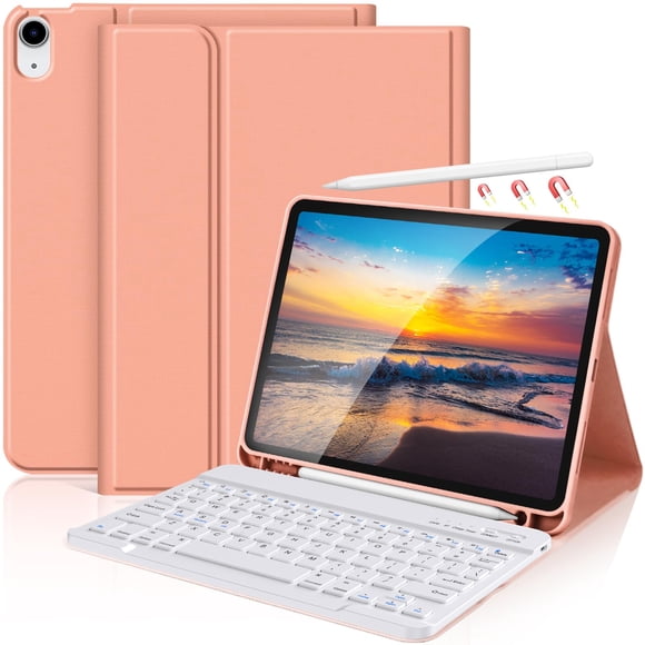Funda con teclado KBCASE para iPad Air de 11 pulgadas con teclado, color champán
