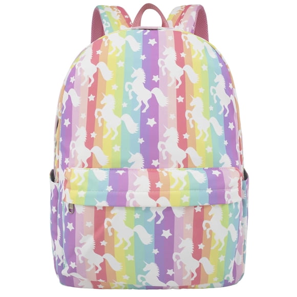 Mochila LI-LOVE Rainbow Unicorn para niñas y niños mayores de 6 años
