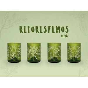 Green Glass - Mini Reforestemos Juego De 4 Vasos Verde