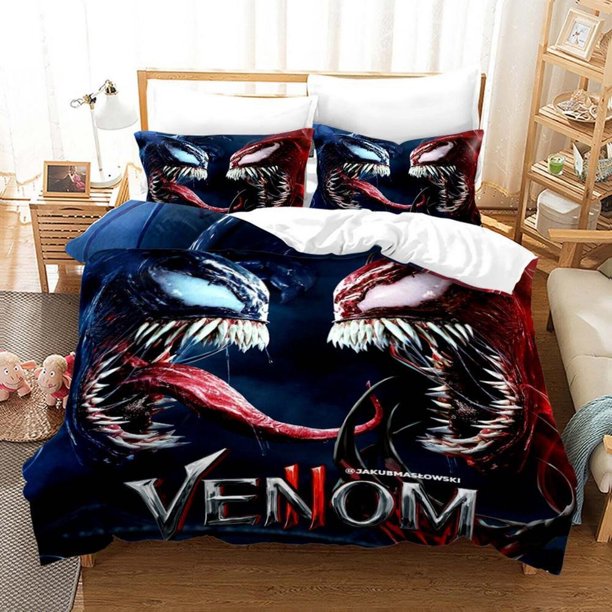 Deadpool Spiderman Quilt Duvet Cover Set Bed Linen Kids3-Piece Bedding Set