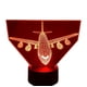 thumbnail image 3 of Lampara Ilusion 3d Avión De 7 Colores Base Touch, 3 of 6