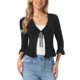thumbnail image 1 of INSPIRE CHIC Cárdigans para Mujeres de Moda con Volantes Manga Larga Suéter de Punto Abierto Chaqueta Exterior XL Negro, 1 of 6