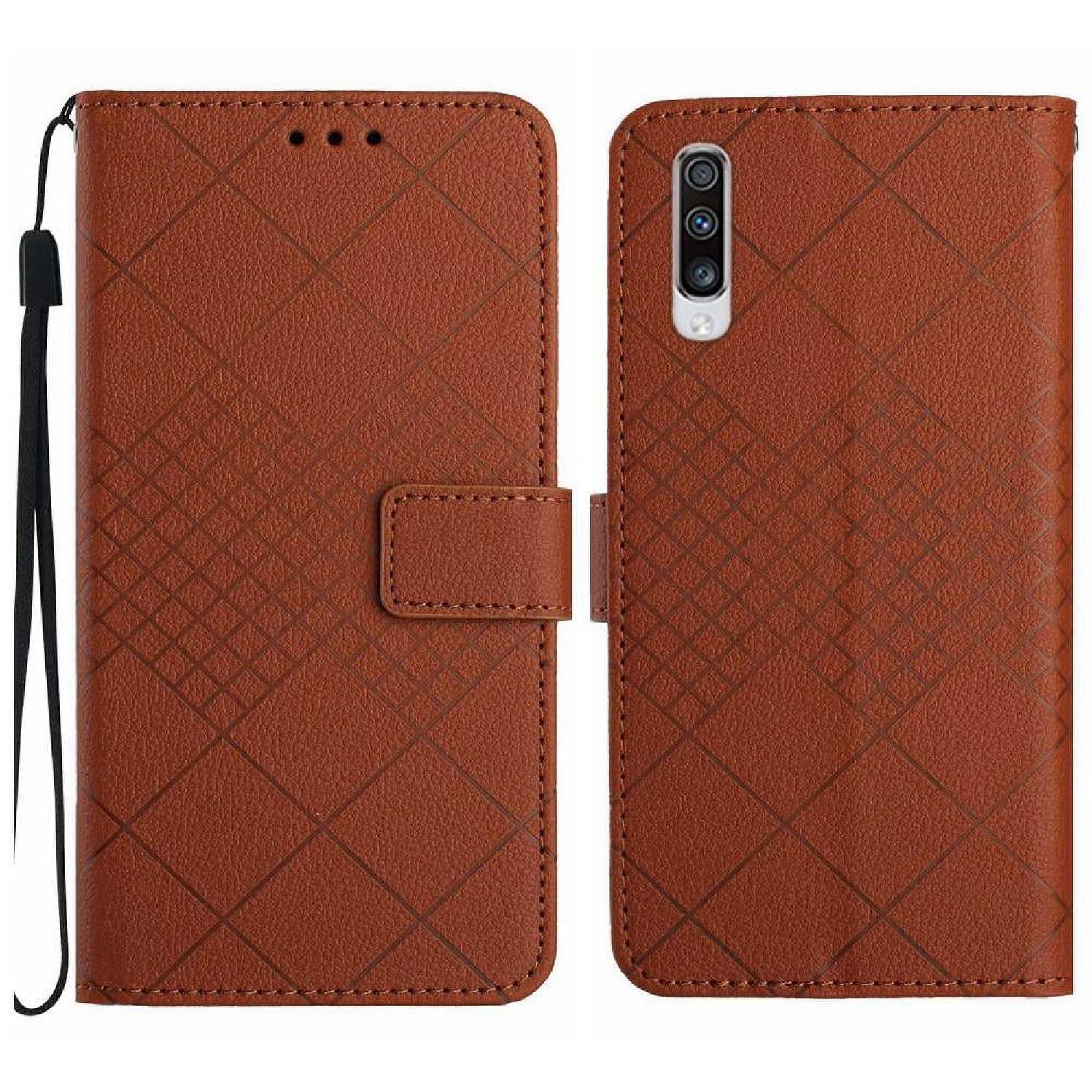 Foxdock - Funda Tipo Cartera Para Samsung Galaxy A70/a70s Con Soporte Y Correa, Interior Tpu Antirrayas Marrón