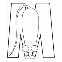 Rienda Libre Graphics - Decomural M Mouse Alphabet Childrens Nursery Ws-34463