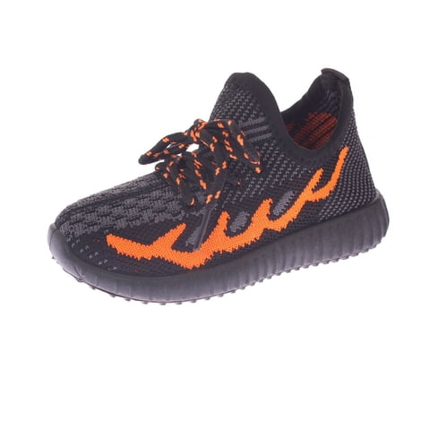 Vía Franca - Zapatilla Kids Negro Naranjo Bbo