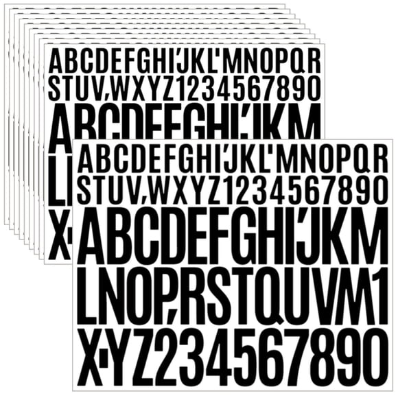 Jiepuxiter Stickers de vinilo con letras y números, 780 piezas, impermeables