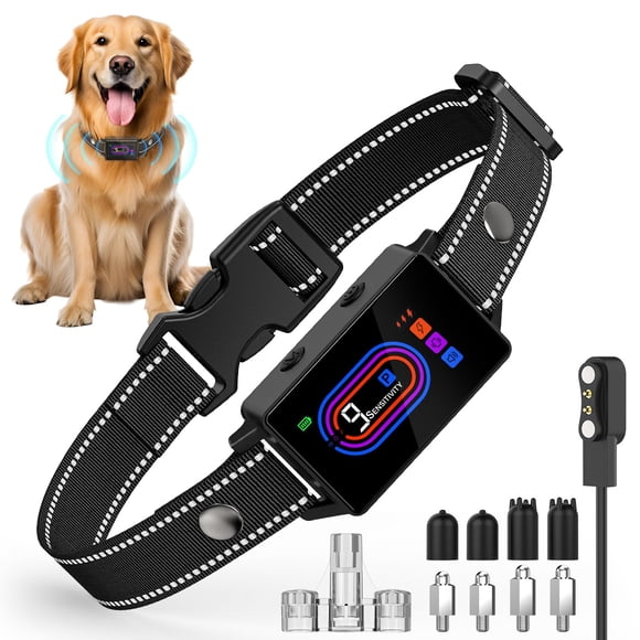 Collar anti ladridos Yipilu 8-27 cm 5-59 kg recargable e inteligente